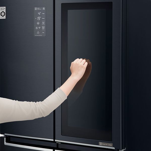 Холодильник LG GC-Q22FTBKL, French Door 1.8 м:- Door Cooling+ Технология InstaView Door-in-Door-Линейный инверторный компрессор-Фильтр Hygiene Fresh-Wi-Fi-Черный