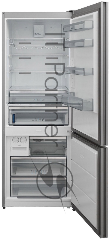 Холодильник Vestfrost VF 492 GLBL / Объем: 510 л (255+155). Цвет: черное стекло. Дисплей. 1 компрессор (R600a). Класс энергопотребления A+. Размеры (ВхШхГ), см: 192х70х71,2. No Frost.