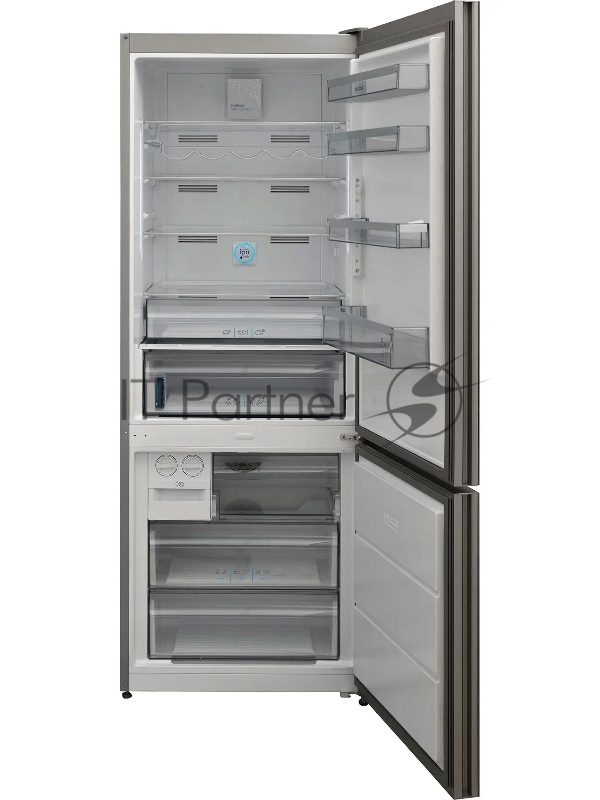 Холодильник Vestfrost VF 492 GLM / Объем: 510 л (255+155). Цвет: коричневое стекло. Дисплей. 1 компрессор (R600a). Класс энергопотребления A+. Размеры (ВхШхГ), см: 192х70х71,2. No Frost.