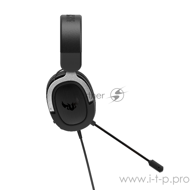 ASUS TUF Gaming H3 Игровые наушники чёрно-серебристые (7.1 виртуально, 50мм, неодимовые магниты, 32 Ом, 20~20000 Гц, микрофон, USB, PC, Mac, PS4, Nintendo Switch, Xbox One, 90YH025S-B1UA00)