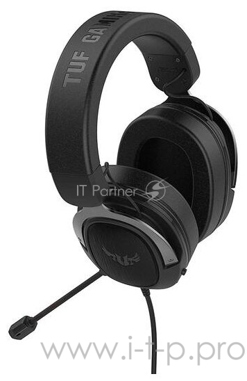 ASUS TUF Gaming H3 Игровые наушники чёрно-серые (7.1 виртуально, 50мм, неодимовые магниты, 32 Ом, 20~20000 Гц, микрофон, USB, PC, Mac, PS4, Nintendo Switch, Xbox One, 90YH028G-B1UA00)