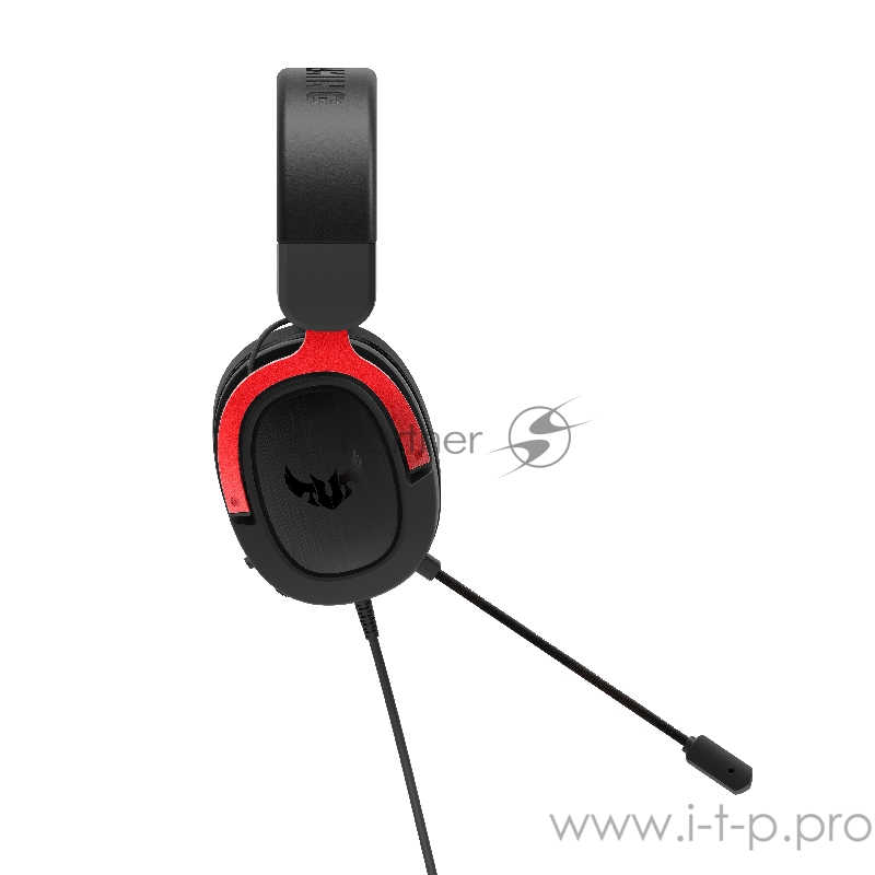 ASUS TUF Gaming H3 Игровые наушники чёрно-красные (7.1 виртуально, 50мм, неодимовые магниты, 32 Ом, 20~20000 Гц, микрофон, USB, PC, Mac, PS4, Nintendo Switch, Xbox One, 90YH02AR-B1UA00)