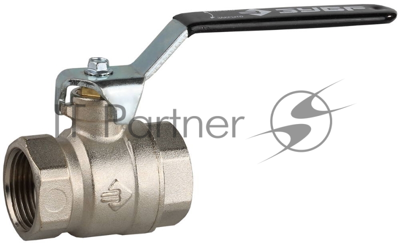 Кран шаровой Зубр 4-51320-C-1 1 полнопроход. мама-мама, ручка, хром.лат