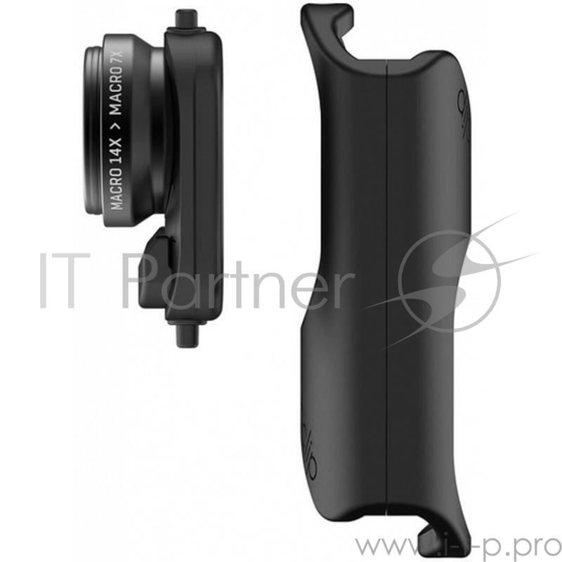 Объектив Olloclip Macro 7x + Macro 14x для iPhone 8/7, 8/7 Plus. Цвет: линза черный, крепление черный.