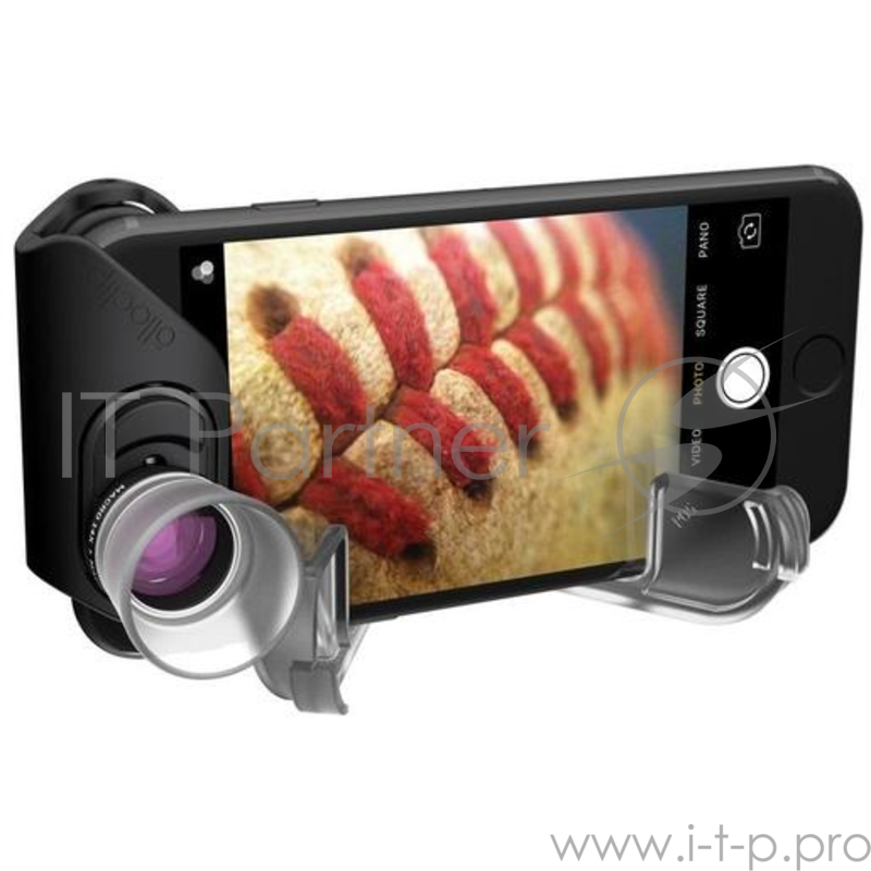 Объектив Olloclip Macro 7x + Macro 14x для iPhone 8/7, 8/7 Plus. Цвет: линза черный, крепление черный.