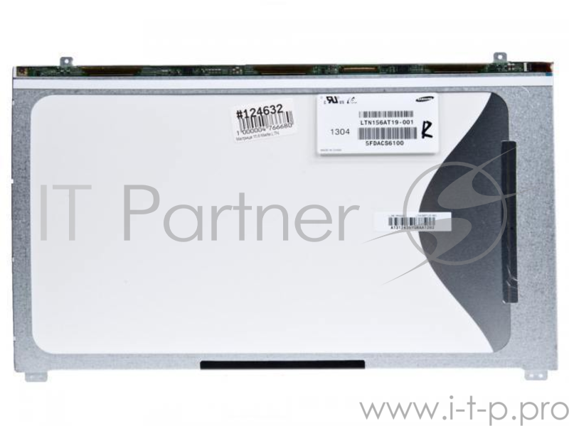 Матрица 15.6 Matte LTN156AT19, WXGA HD 1366x768, 40L, cветодиодная (LED), Samsung, уши В/Н