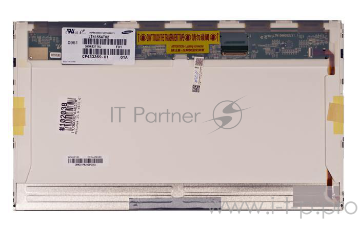 Матрица 15.6 Glare LTN156AT02, WXGA HD 1366x768, 40L, cветодиодная (LED), Samsung