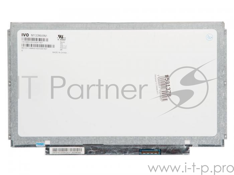 Матрица 13.3 Matte M133NWN1 R3, WXGA HD 1366x768, 30 Lamels DisplayPort, cветодиодная (LED), AU Optronics, уши В/Н