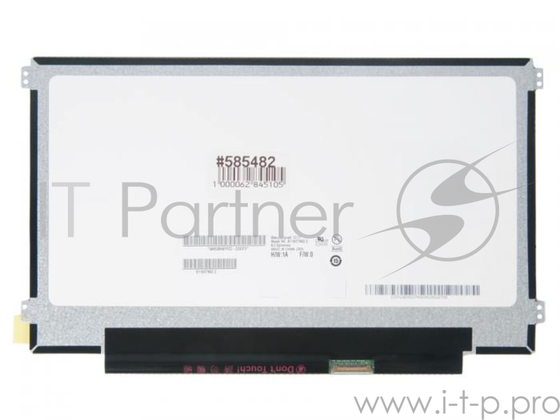 Матрица 11.6 Glare B116XTN02.2, WXGA HD 1366x768, 30 Lamels DisplayPort, cветодиодная (LED), Chi Mei Innolux, уши Л/П