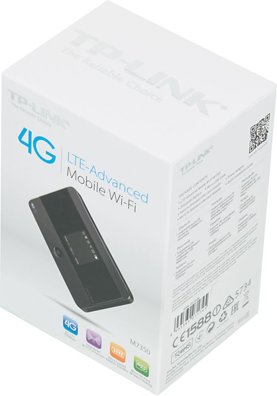 Сетевое оборудование TP-Link M7350 Маршрутизатор LTE, 802.11a/b/g/n, 2550mAh, слот для сим-карты, microSD