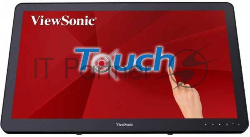 Монитор Viewsonic 23.6 TD2430 Touch VA LED, 1920x1080, 10ms, 250cd/m2, 50Mln:1, 178°/178°, VGA, HDMI, DP, USB*2, колонки, Tilt, VESA(100x100), Black