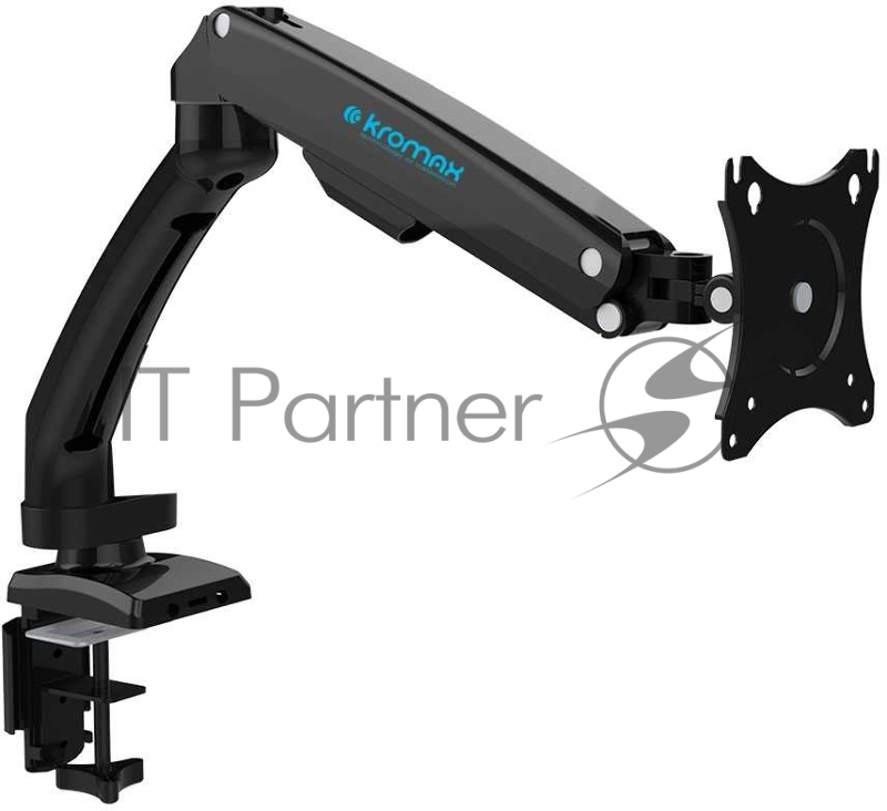 Кронштейн для мониторов Kromax OFFICE-8 black, для LCD/LED мониторов 15-32, нагрузка 2-8 кг, настольный, 6 ст свободы, VESA 100x100 мм