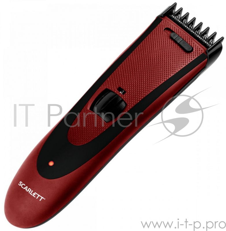 Машинка для стрижки Scarlett SC-HC63C69 красный/черный 8Вт (насадок в компл:1шт)