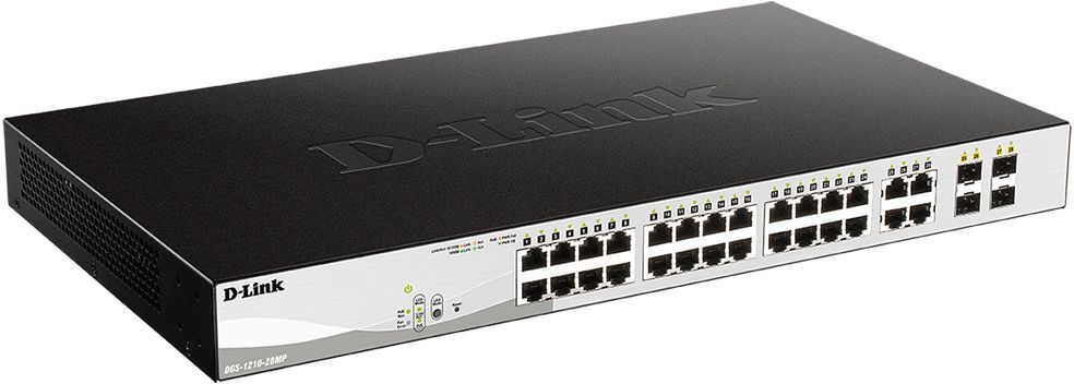 Коммутатор D-Link DGS-1210-28MP 24G 4SFP управляемый