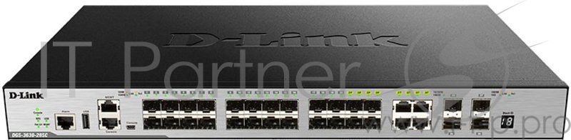 Коммутатор D-Link DGS-3630-28SC/A2ASI 4G 20SFP 4SFP+ управляемый