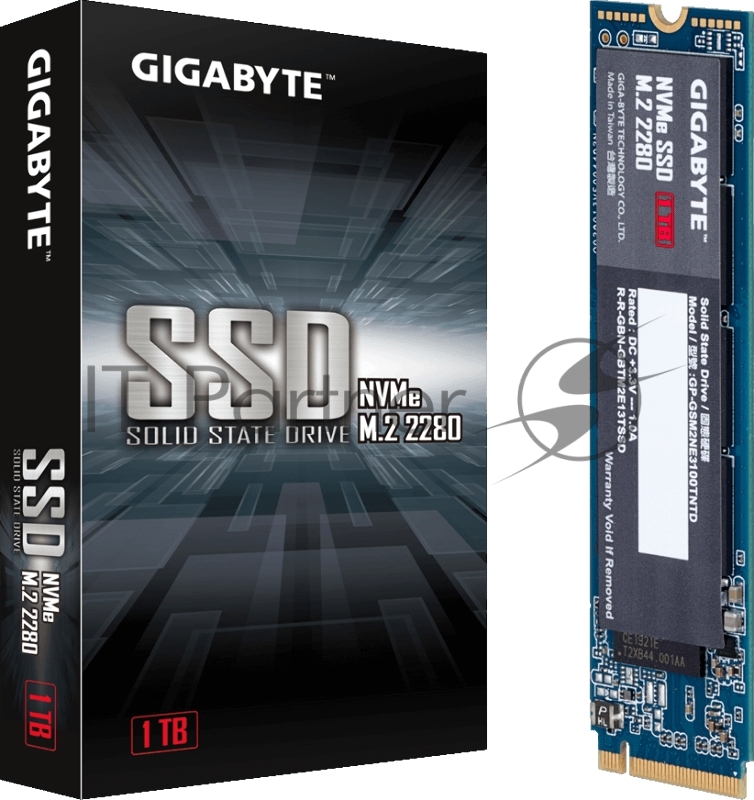 M.2 2280 1TB Gigabyte Client SSD GP-GSM2NE3100TNTD PCIe Gen3x4 with NVMe, 2500/2100, IOPS 295/430K, MTBF 1.5M, 3D TLC, 1600TBW, NVMe 1.3, RTL