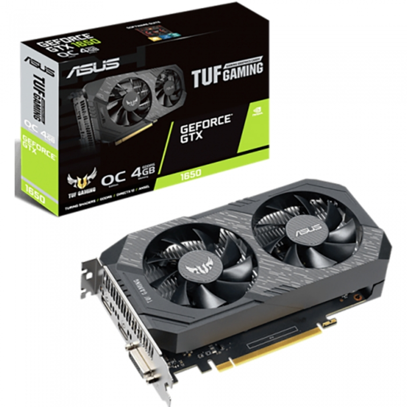 Видеокарта ASUS TUF-GTX1650-O4G-GAMING /GTX1650,DVI,HDMI,DP,4G,D5
