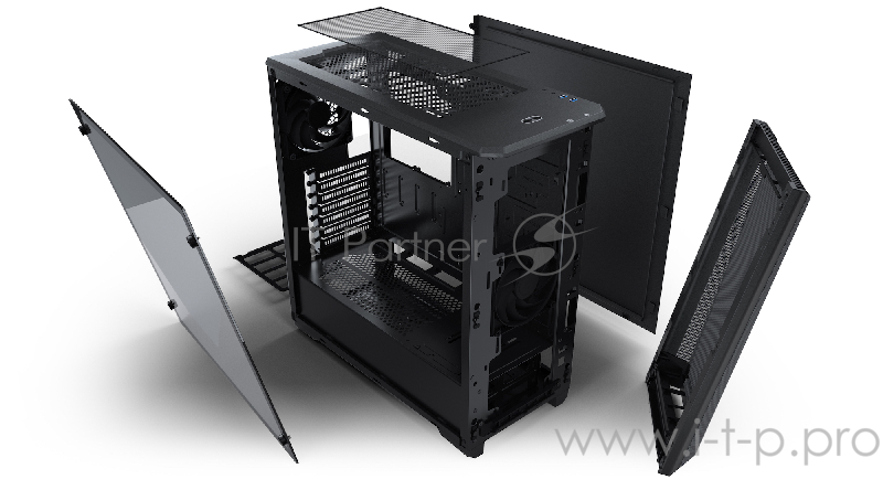 Корпус PHANTEKS Eclipse P400A, Black, Airflow Edition, боковая панель Tempered Glass, Mid-Tower