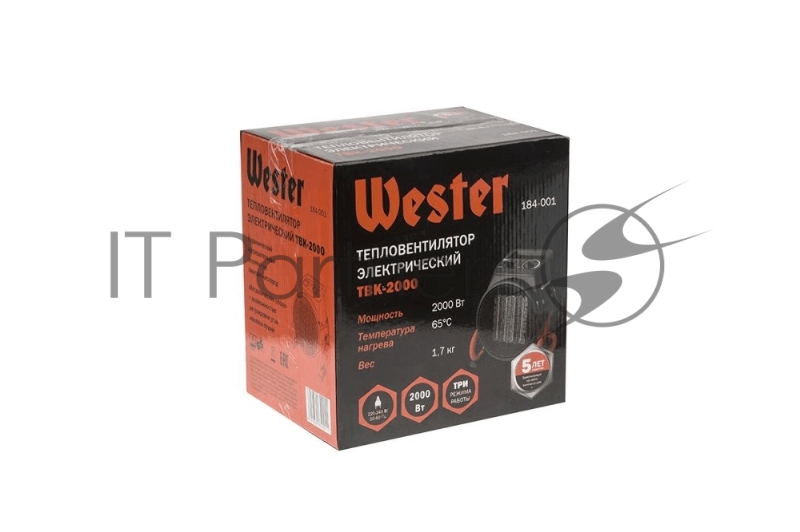 Тепловентилятор электрический Wester TBK-2000 2000 Вт, с керамическим нагр. эл.