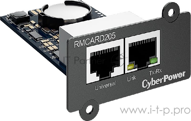 SNMP карта удаленного управления для ИБП серий OL, OLS, PR, OR, ПО PowerPanel® Business Edition, совместимость с ENVIROSENSOR, 0.15х0.15х0.07м., 0.2кг. Remote management SNMP card for OL, OLS, PR, OR series UPSs, PowerPanel® Business Edition software