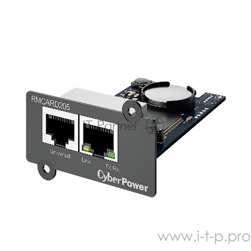 SNMP карта удаленного управления для ИБП серий OL, OLS, PR, OR, ПО PowerPanel® Business Edition, совместимость с ENVIROSENSOR, 0.15х0.15х0.07м., 0.2кг. Remote management SNMP card for OL, OLS, PR, OR series UPSs, PowerPanel® Business Edition software