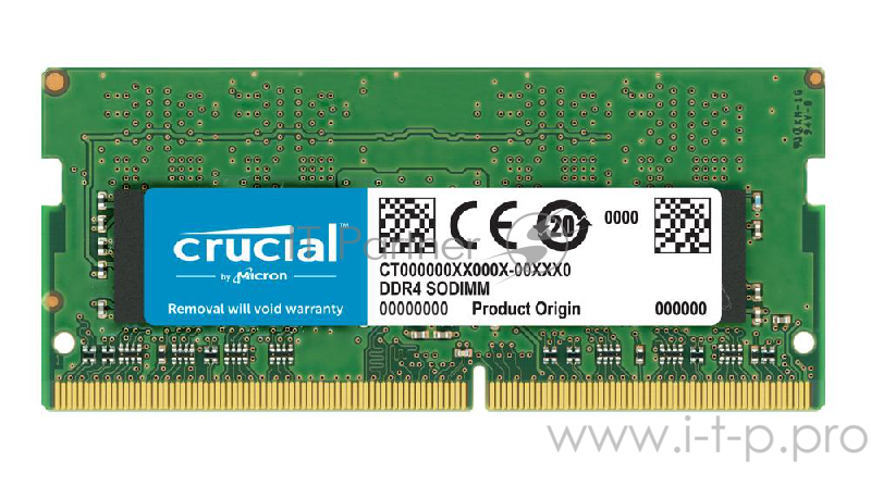 Память DDR4 8Gb 2666MHz Crucial CT8G4S266M RTL PC4-21300 CL17 SO-DIMM 260-pin 1.2В dual rank