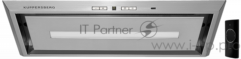 Встраиваемая вытяжка Kuppersberg INBOX 54 X, ширина 54 см, отвод/рециркуляция, 1000 м3/час, управление Soft Touch, 4 скорости, светодиодное освещение 1х13 Вт, металлические жироулавливающие фильтры, угольный фильтр (опция), цвет нержавеющая сталь