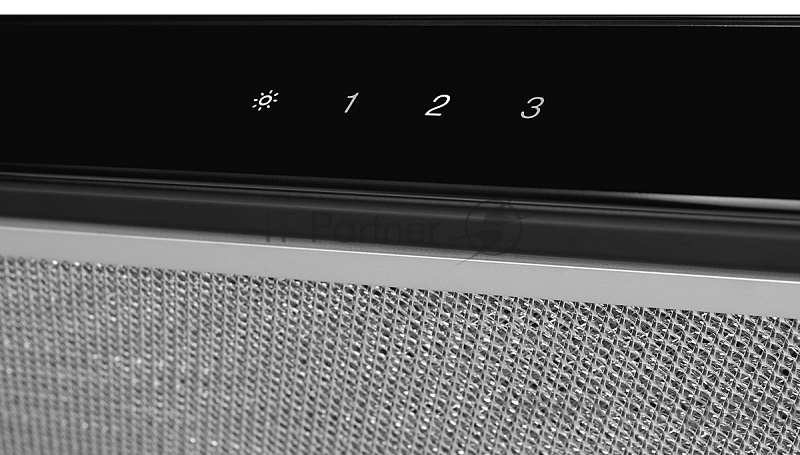 Встраиваемая вытяжка Kuppersberg SLIMLUX S 60 GB, ширина 60 см, отвод/рециркуляция, 480 м3/час, сенсорное управление, 3 скорости, светодиодное освещение 2х3 Вт, металлические жироулавливающие фильтры, угольный фильтр (опция), цвет черный