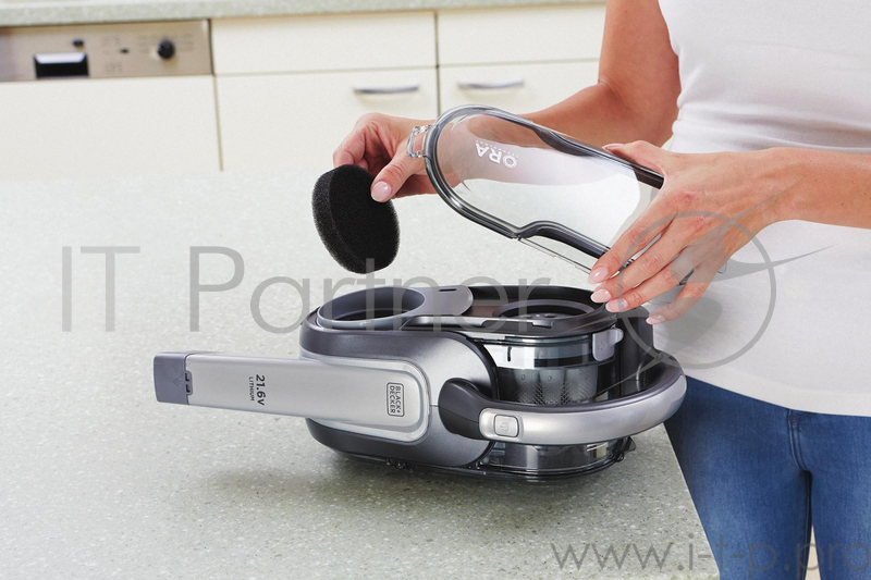 Пылесос BLACK & DECKER ORA Tech черный аккумуляторный 21.4В с набором для уборки пола