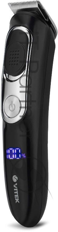 Триммер VITEK VT-2549 BK Питание сеть/аккумулятор. Встроенная аккумуляторная батарея Li-ion 700 mAh 3,7V. Время зарядки 90мин. Время автономной работы 45мин. Влажная очистка. Детальный триммер. Индикатор зарядки. ЖК дисплей с индикацией процента заря