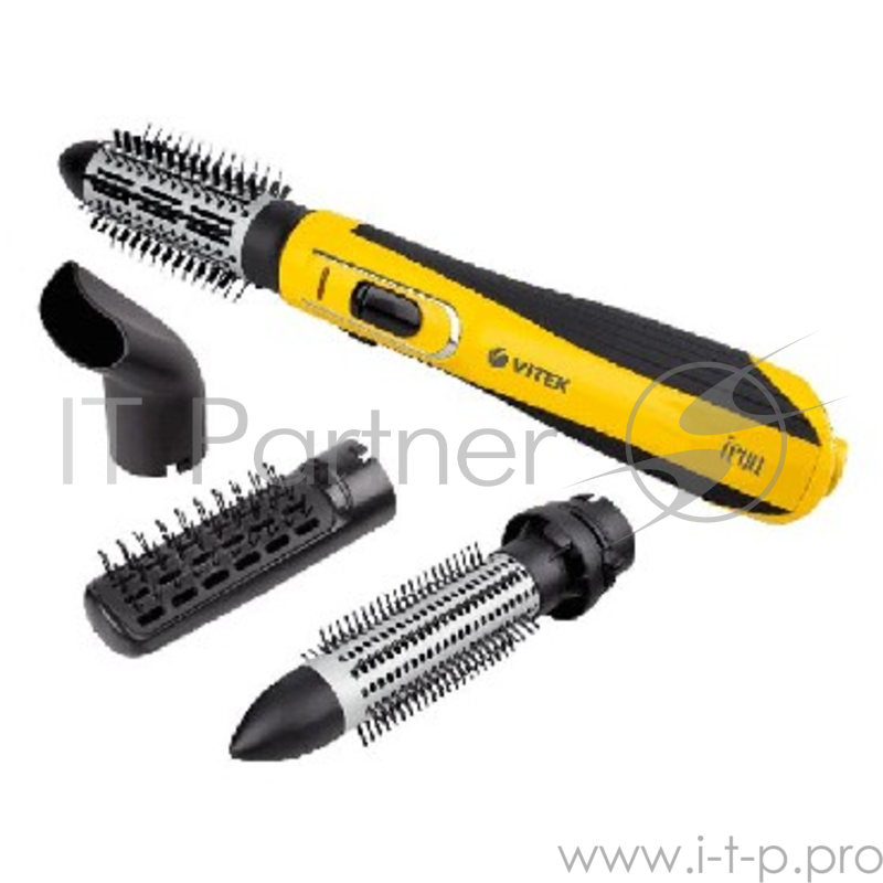 Фен-щетка Vitek VT-2509 желтый/черный 1200Вт