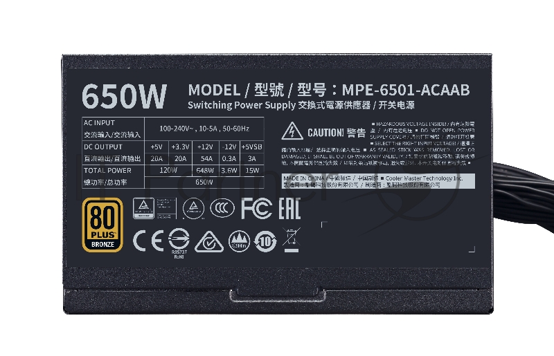 MWE Bronze V2 650 MPE-6501-ACAAB-EU 650W A/EU Cable