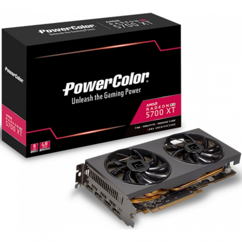 Видеокарта Powercolor AXRX 5700XT 8GBD6-3DH RTL {15} (71935)