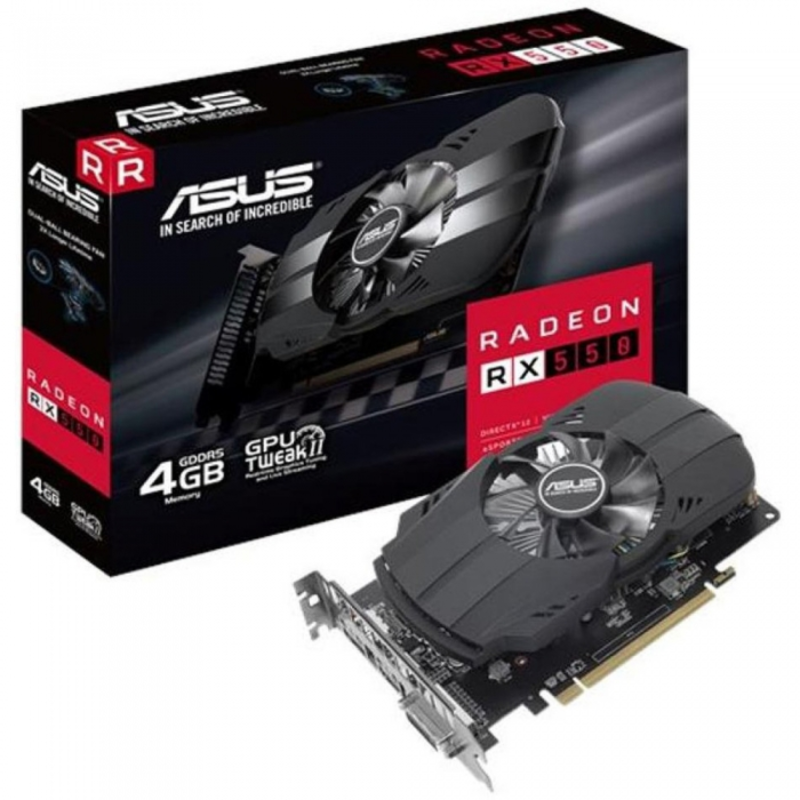 Видеокарта Asus AREZ-PH-RX550-4G-M7 /RX550,DVI,HDMI,DP,4G,D5