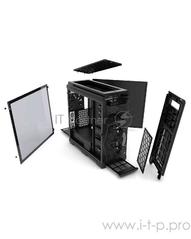 Корпус PHANTEKS Enthoo Luxe Tempered Glass, Black, Multi Color LED, без БП, алюминиевая лицевая панель, Full-Tower
