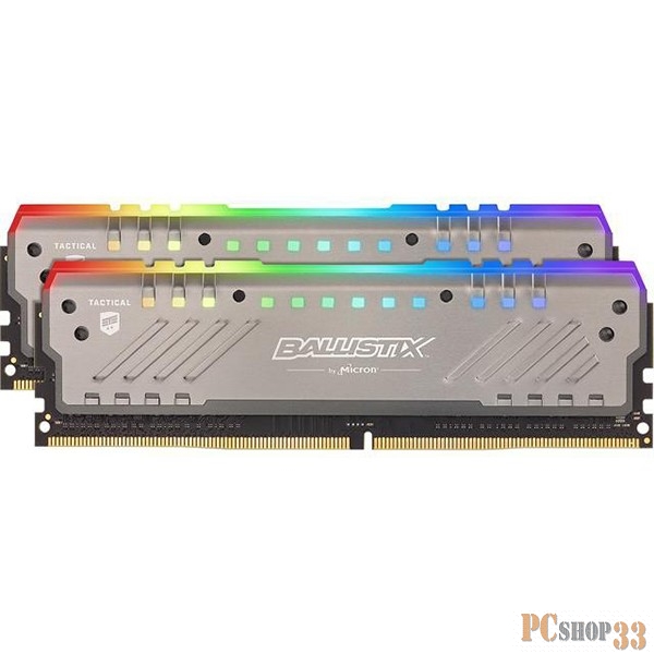 Память оперативная Crucial 16GB Kit (8GBx2) DDR4 3000 MT/s (PC4-24000) CL15 SR x8 Unbuffered DIMM 288pin Ballistix Tactical Tracer RGB