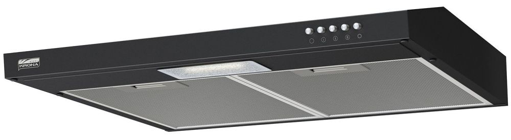Вытяжка козырьковая Krona Jessica PB 600 slim черный управление: кнопочное (1 мотор)