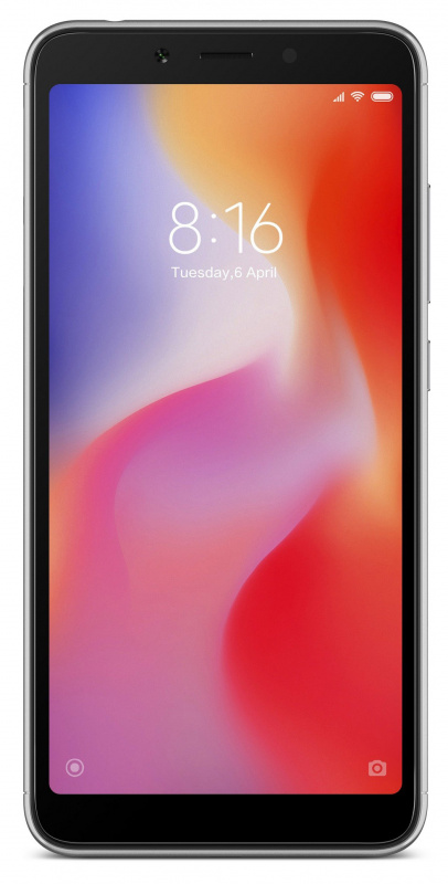 Смартфон Xiaomi Redmi 6 64Gb 3Gb черный моноблок 3G 4G 2Sim 5.45 720x1440 Android 8.1 12Mpix 802.11