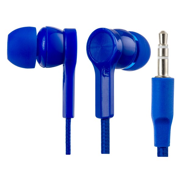 Наушники Perfeo внутриканальные RETE тканевый провод темно-синие PF_A4626