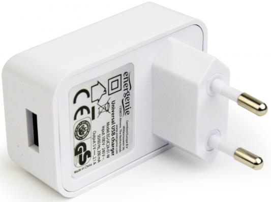 Адаптер питания Energenie EG-UC2A-01 100/220V - 5V USB 1 порт, 2.1A, белый