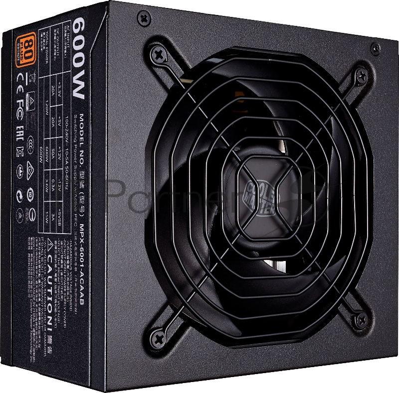 Блок питания 600 Ватт Power Supply Cooler Master MWE Bronze, 600W, ATX, 120mm, 6xSATA, 2xPCI-E(6+2), APFC, 80+ Bronze
