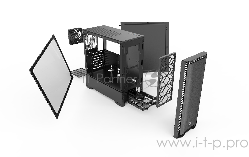 Корпус MetallicGear NEO Silent Black, боковая панель Tempered Glass, Mid-Tower