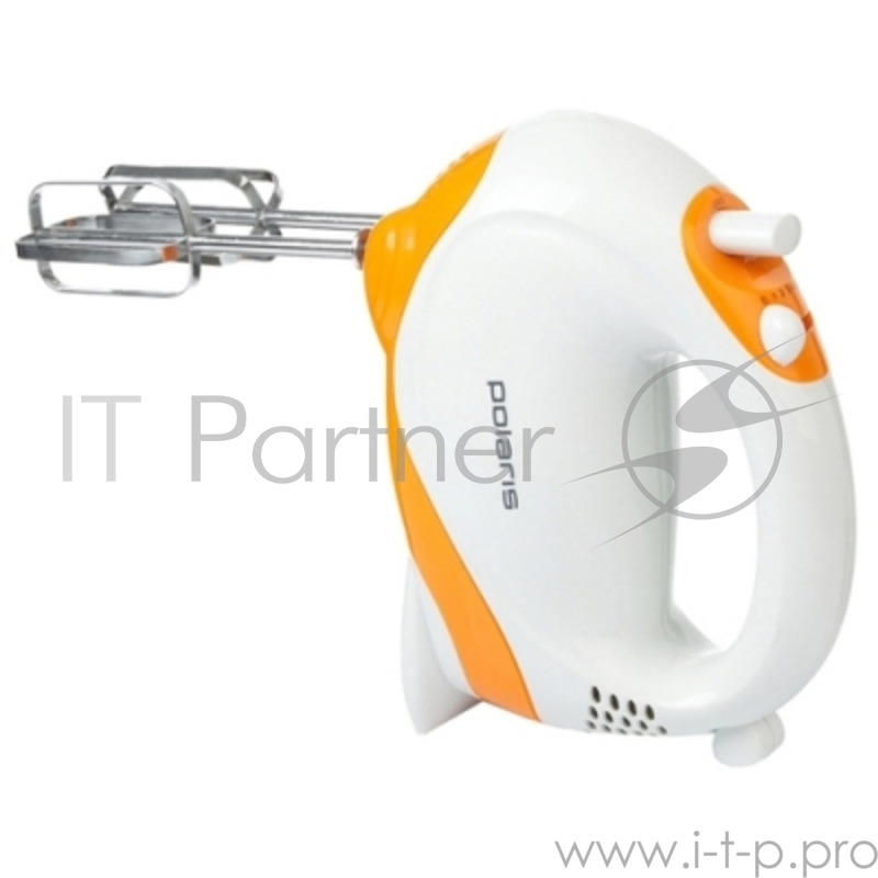 Миксер ручной Polaris PHM2010 150Вт белый/оранжевый