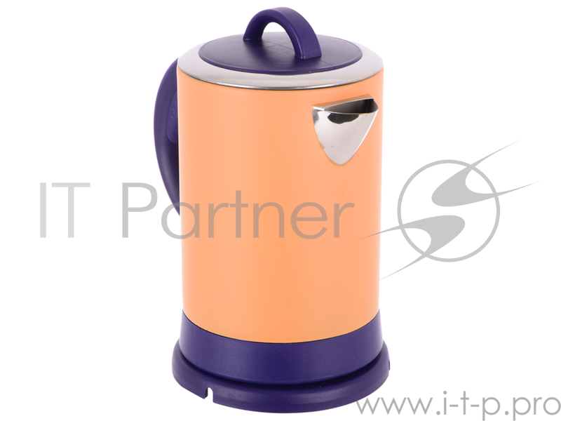 Чайник электрический Великие Реки Чая-7А 1800 Вт, 1,8 л, цвет оранжевый, нержавеющая сталь