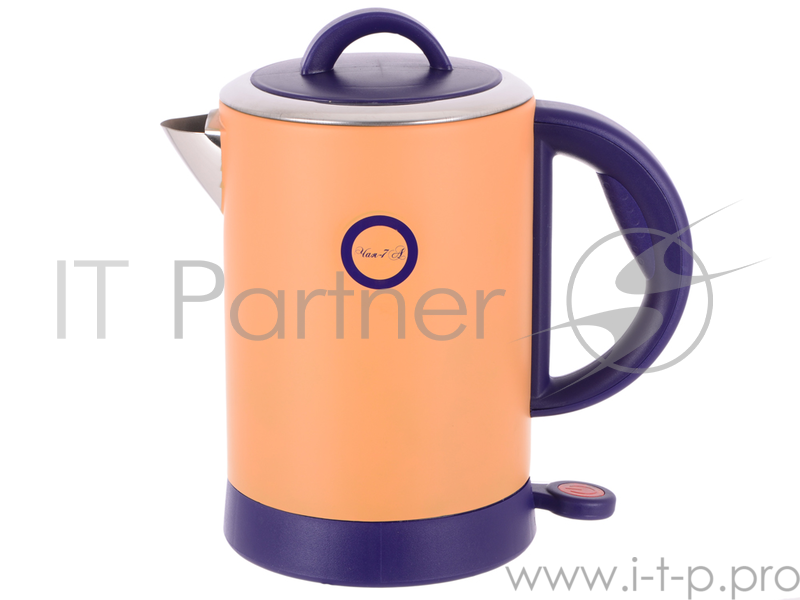 Чайник электрический Великие Реки Чая-7А 1800 Вт, 1,8 л, цвет оранжевый, нержавеющая сталь