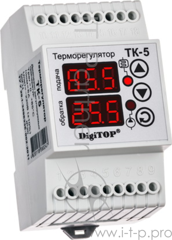 Терморегулятор DIGITOP ТК-5 креплением на DIN-рейку
