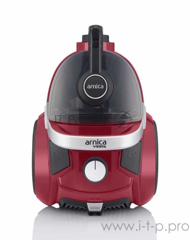 Пылесос ARNICA Vesta, красный, Длина сетевого кабеля: 6 м, Мощность двигателя: 750 Вт, Емкость контейнера для сбора пыли: 2,5 л