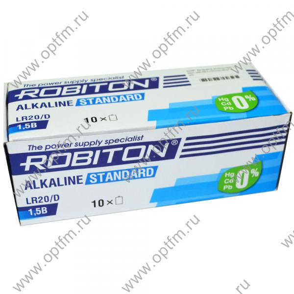 Батарейка алкалиновая Robiton Standard LR20 (коробка/10шт)