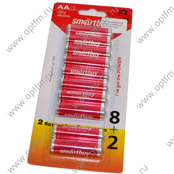 Батарейка алкалиновая SmartBuy AA LR6 (блистер/10шт)