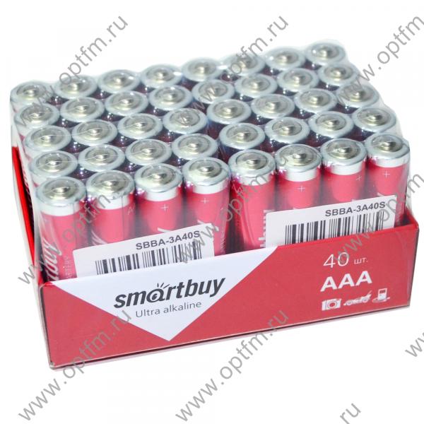Батарейка алкалиновая SmartBuy AAA LR03 (коробка/40шт)